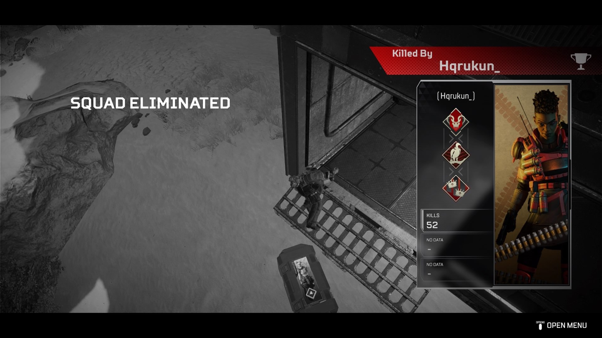 早速やられた！ほとんど相手を出会えることなく、殺された