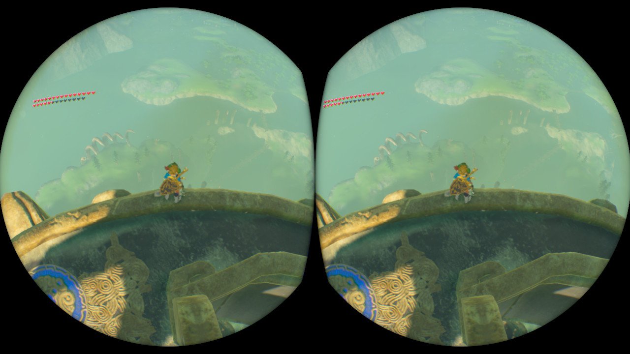 スクリーンショットではなかなか伝わらないかもしれないが、高い所から眺めるハイラルの世界の景色は壮観だ