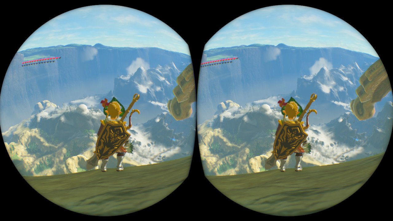 スクリーンショットではなかなか伝わらないかもしれないが、高い所から眺めるハイラルの世界の景色は壮観だ