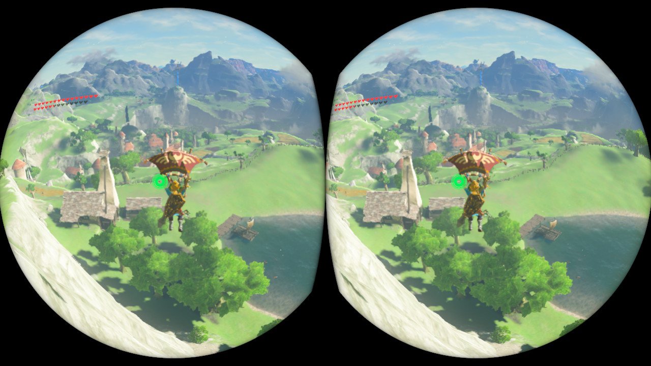 スクリーンショットではなかなか伝わらないかもしれないが、高い所から眺めるハイラルの世界の景色は壮観だ