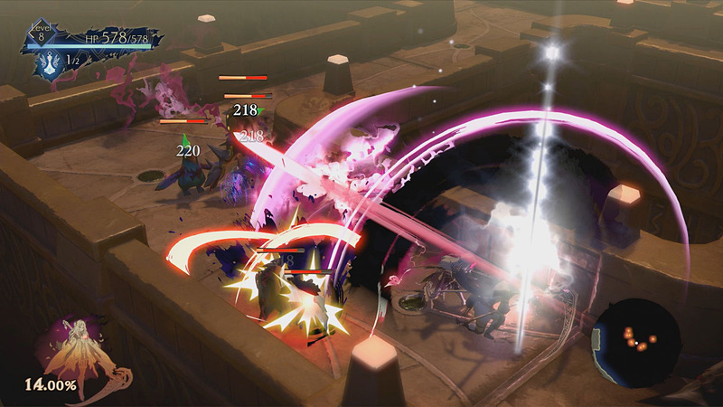 カガチとイザナが同時に巨大な鎌を振るい、前方に刃を放つ遠距離技「ショック」