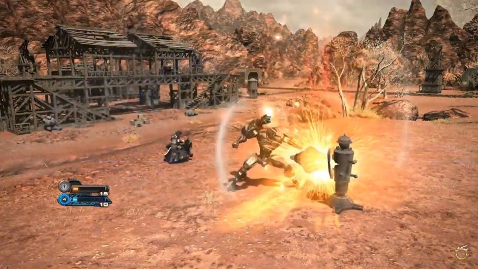 ゲージが2本に増えているのがわかるが、上がヒートゲージ、下がバッテリーゲージとなる