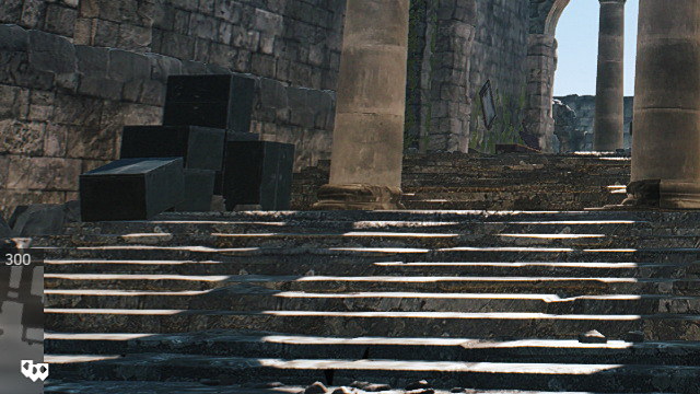 基本画質・低設定だときれいに影が消えている