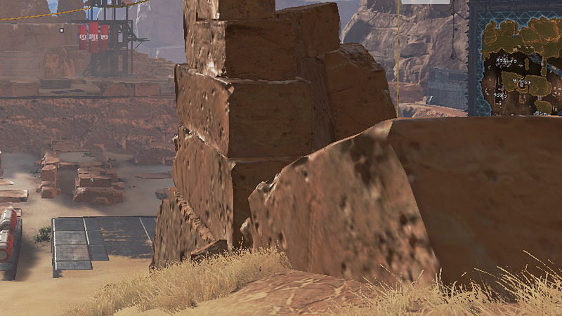 同じ場所の拡大。こちらは最低画質。影が完全に消えている