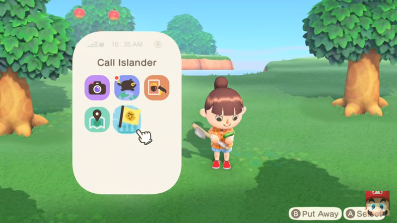 数回のボタン操作で同じ島の住人が呼び出せた