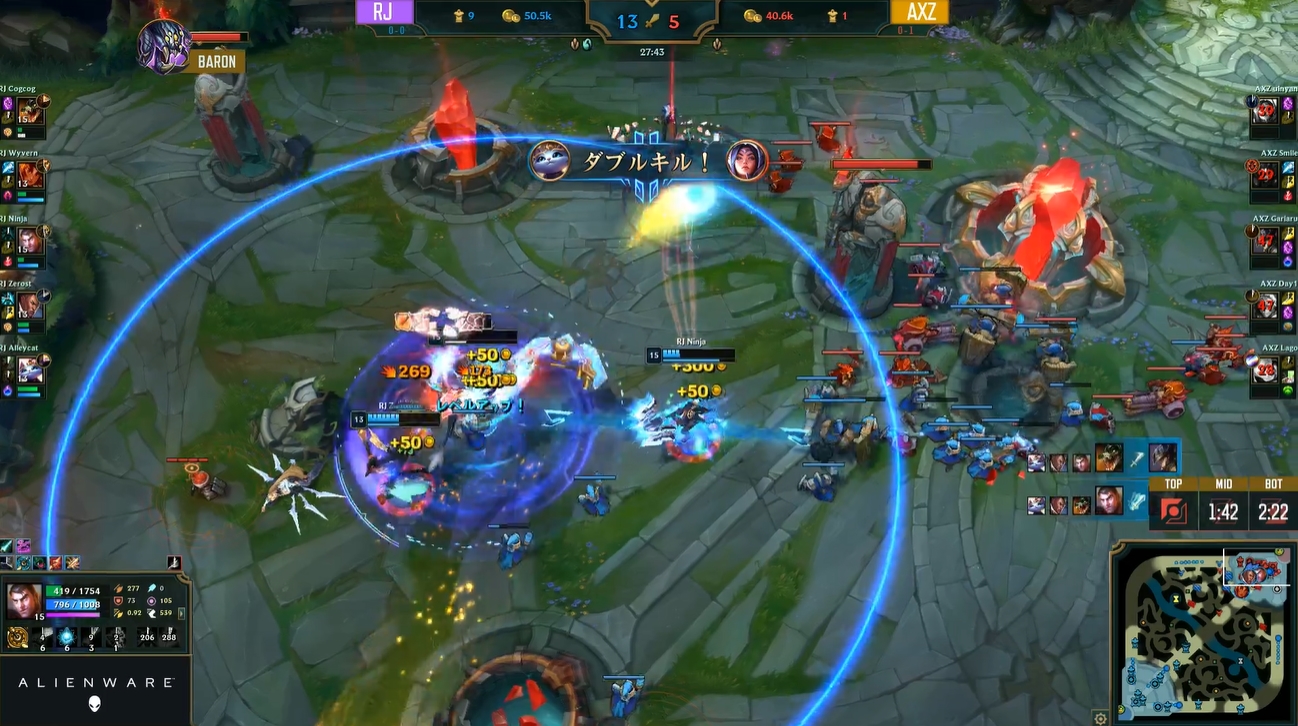 AXIZ戦ではピック段階からのプラン通りに進行し、危なげなく1勝