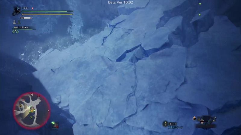 戦闘中、氷が割れて下層に落とされることも。ダメージはないが大きなタイムロスになるので注意したい