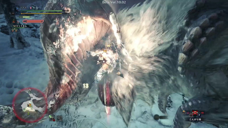 今回の新アクションで個人的に楽しめたのがこのクラッチクローからのアクション。攻撃をすることでモンスターの肉質を変化させたり、スリンガー全弾発射でモンスターをダウンさせたりと、これまでにない形の戦闘を味わうことができた