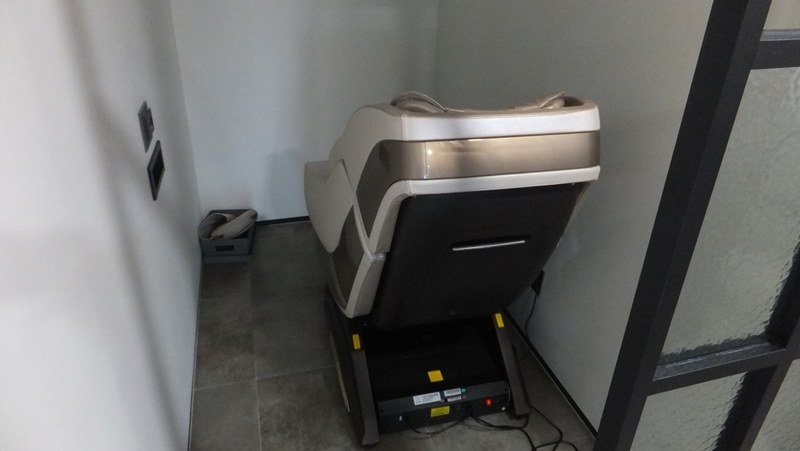 休憩室にはマッサージチェアが置かれている