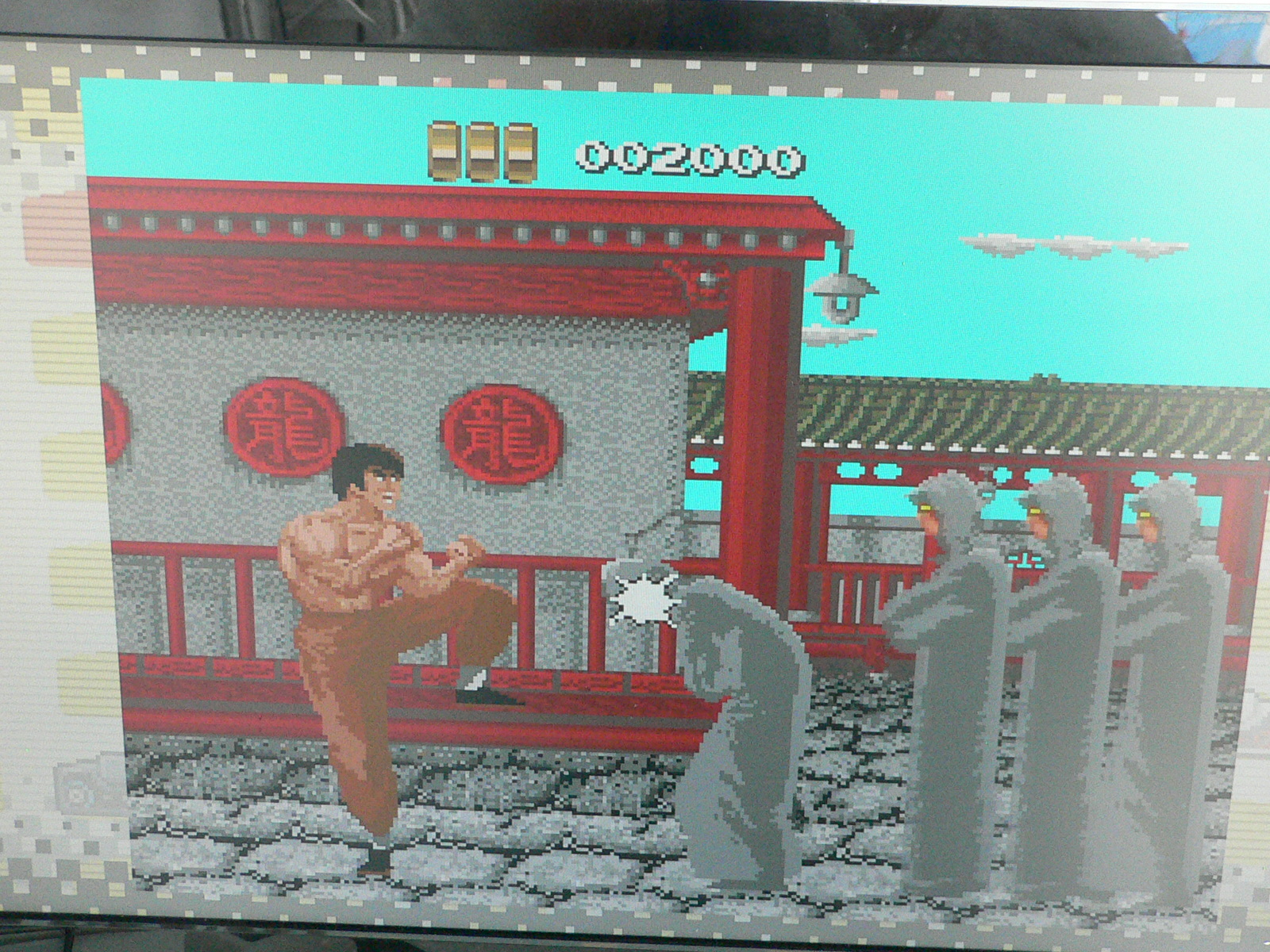 1987年に発売された、主人公の拳法家を操作してパンチやキックで敵を倒していくアクションゲーム。発売当時は。服のシワまできめ細かく描かれたCGの美しさと、巨大なキャラクターが画面上を動き回ることで話題なった