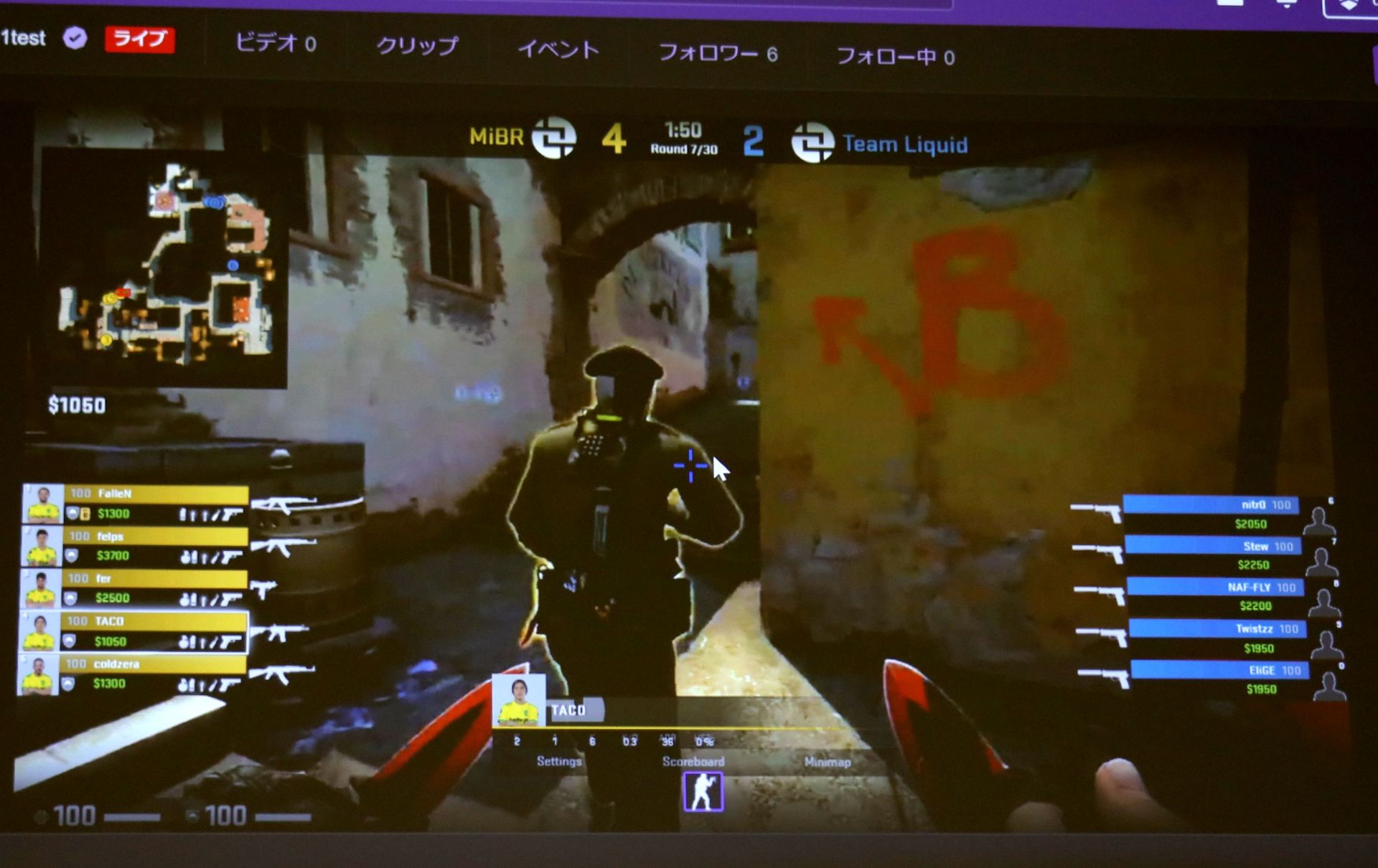 次々に選手を選択してビューを切り替えていく