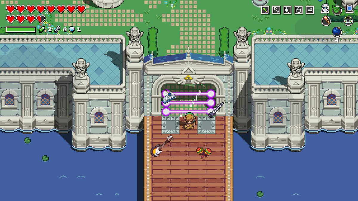 4つのミニボスを倒して4つの「魔法の楽器」を集めると、ハイラル城へやっと入れる！その中で、やっと私の音痴コンプレックスの呪いが解けるか！（誰か解いてくれ！！）