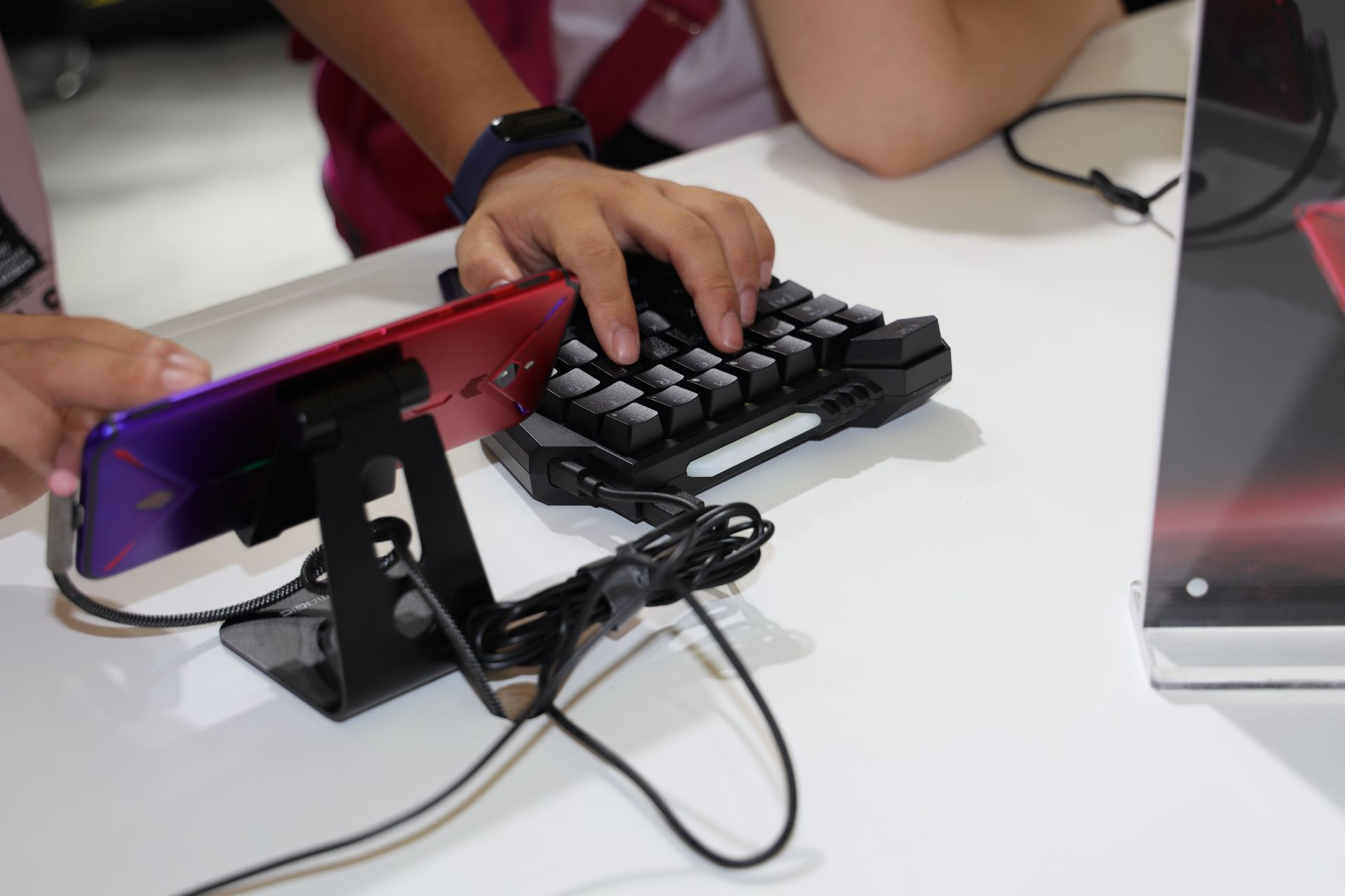 キーパッドとマウスは、中国のデバイスメーカーFlydigiのもので両社のロゴが入った紅魔オフィシャルプロダクトとなっている。キーパッドにマウスを繋げ、まとめてBluetoothで飛ばしている