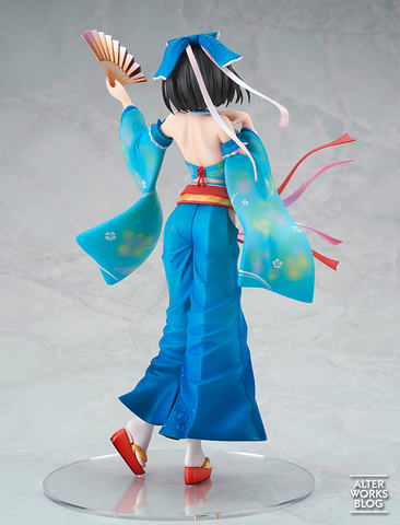 透き通るような肌と涼しげな青い衣装！ 「鷹富士茄子」のフィギュアが
