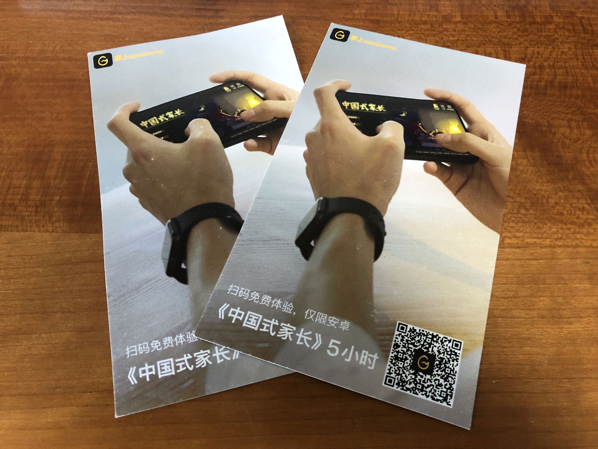 ブースで配布していた「中国式家長」5時間プレイチケット