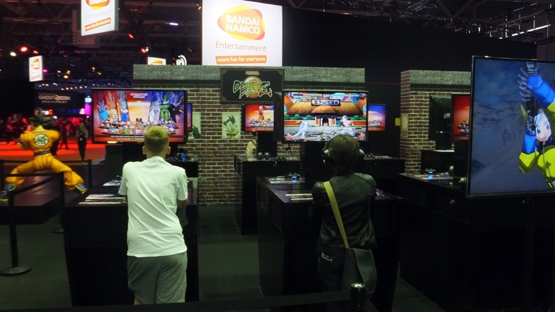 ゲーム試遊コーナー。撮影は会期初日のビジネスデイに行なった