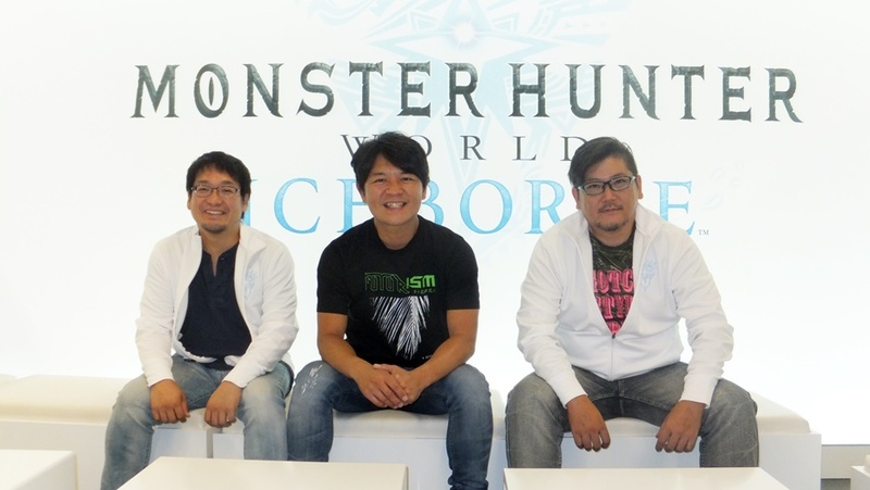 左から、「MHW」エグゼクティブディレクター/アートディレクターの藤岡要氏、プロデューサーの辻本良三氏、ディレクターの市原大輔氏