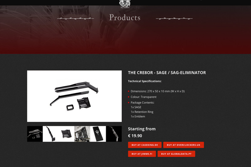 Ali “THE CRE8OR” Abbas氏のクールなエンブレムが入ったリテイナー。お値段は19.9ユーロでCasekingグループ各通販サイトで購入できる