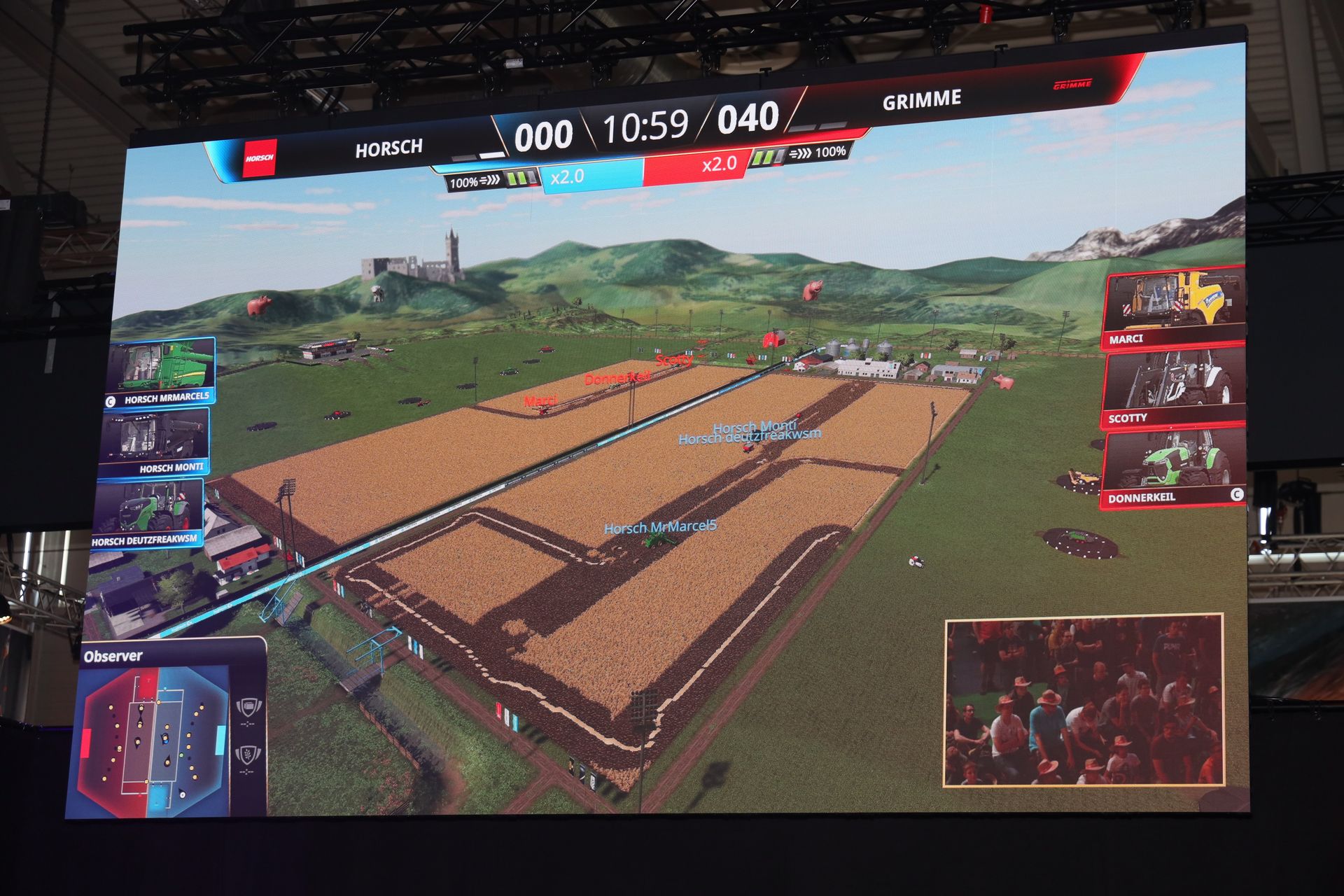 一定時間が過ぎた状態。青がかなり有利に進めているように見えるが、実はそうでもなかったりする