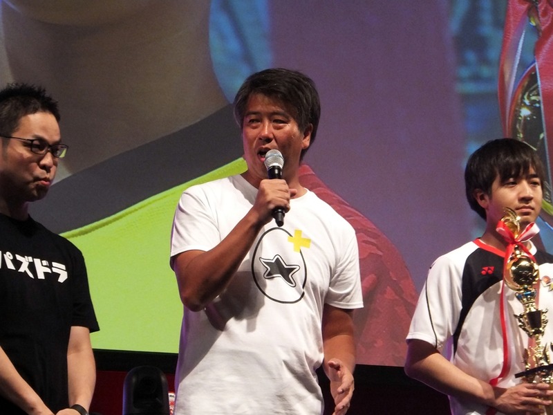 大会全体を振り返ってコメントするガンホー 代表取締役社長CEO/エグゼクティブプロデューサーの森下一喜氏