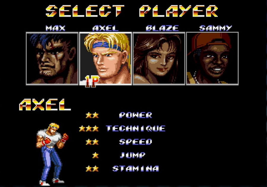 主人公は、前作に続いての登場となるアクセルとブレイズ、新たに加わったマックスとサミーの4人。技の種類や性能はそれぞれまったく異なる