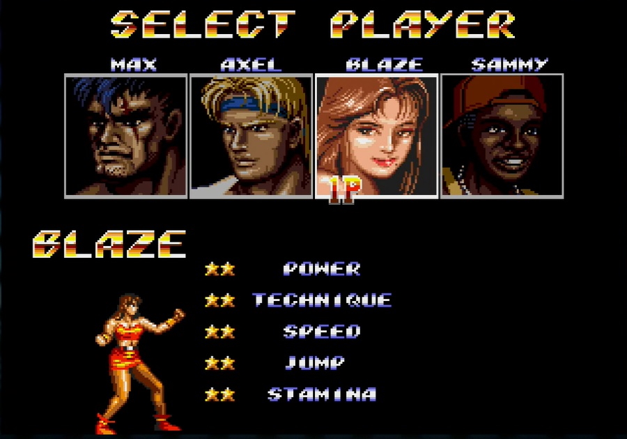 主人公は、前作に続いての登場となるアクセルとブレイズ、新たに加わったマックスとサミーの4人。技の種類や性能はそれぞれまったく異なる