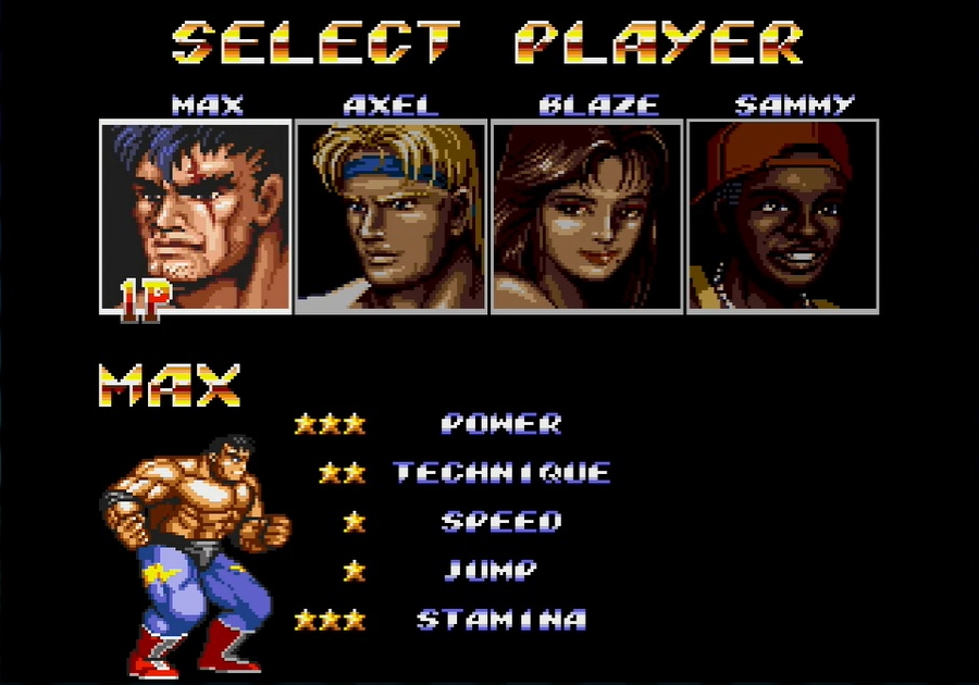 主人公は、前作に続いての登場となるアクセルとブレイズ、新たに加わったマックスとサミーの4人。技の種類や性能はそれぞれまったく異なる