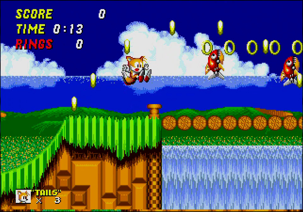 「ソニック」シリーズを象徴するアイテムの1つがこのリングだ。スコア稼ぎやスペシャルステージの出現条件などになっているほか、最も重要な用途は1つ以上持っていれば敵などと接触した時に機数を減らさずに済むところだ。ただし接触した瞬間にリングは八方に散らばってしまう。この時の音はとても気持ちいい