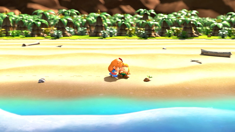 コホリント島の海岸に漂着したリンクは、島に住む少女マリンと出逢う