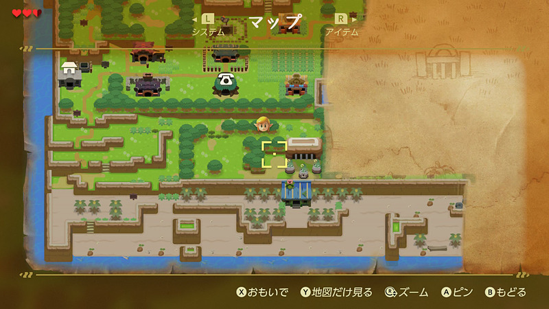 踏み入れたことのあるエリアは、マップに表示される。行き先に迷ったら、まだ行ったことのないエリアがないか確認してみよう