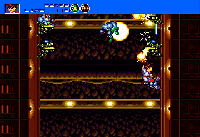 縦スクロール、横スクロール、ユニークなボスなど多彩な展開が魅力