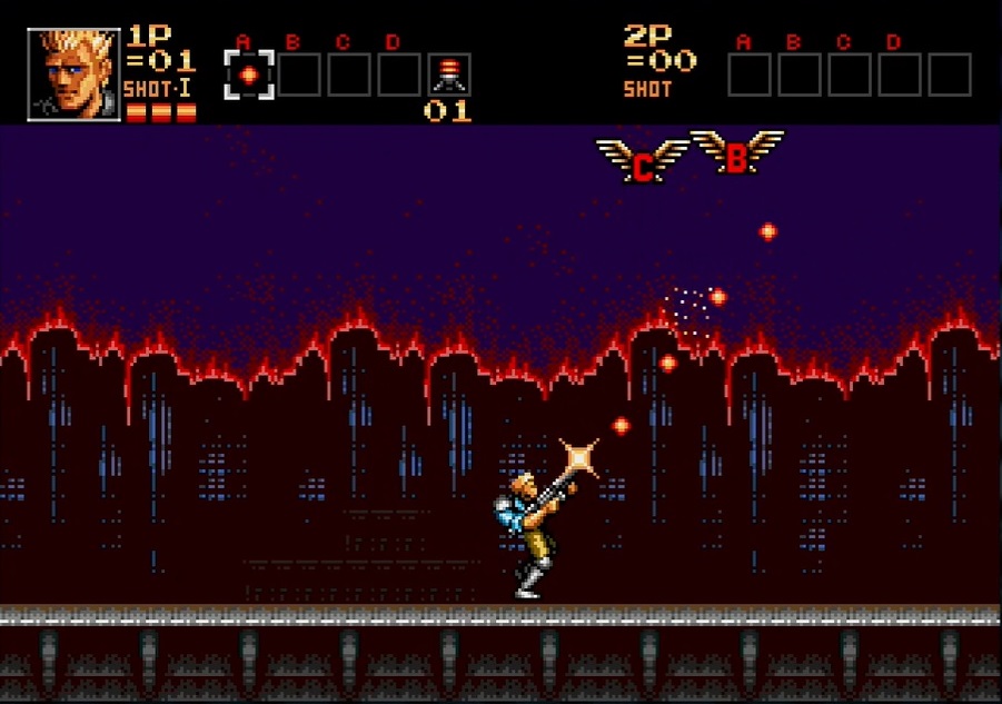 アイテムポッドを破壊すると、新たな武器が使用できるアイテムやボムが出現する