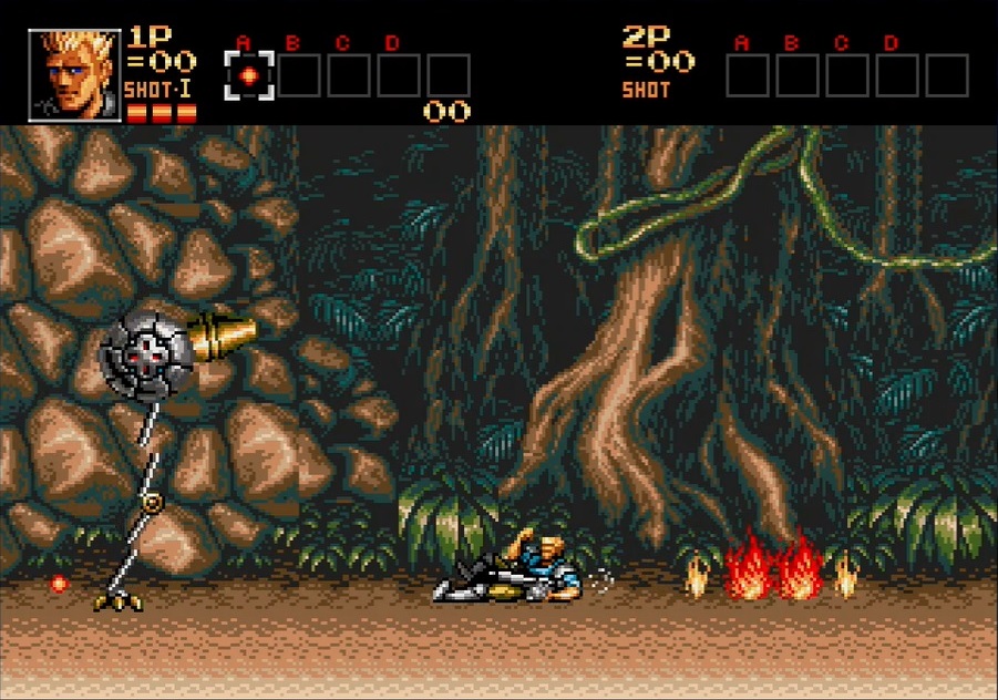 スライディング中は無敵状態になり、なおかつ敵にダメージを与えることも可能だ