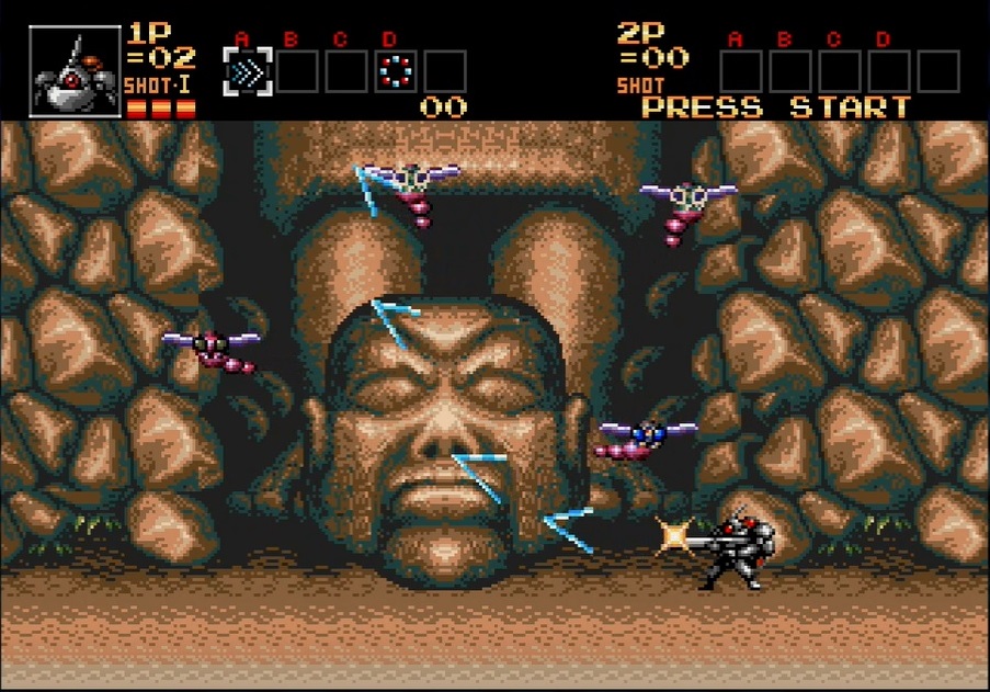 キャラクターごとに使える武器はまったく異なり、各キャラ4種類、合計16種類の攻撃を繰り出し、いずれもフルオートで撃ちまくれる爽快感の高さが魅力だ