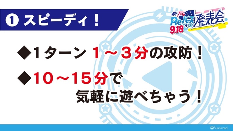 最初のポイントのスピーディ！について。1ターンが1～3分、ゲーム全体で10～15分で決着がつくので、気軽に遊べる