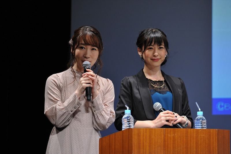 MCを務めた声優の佐々木未来さん（左）と徳井青空さん（右）
