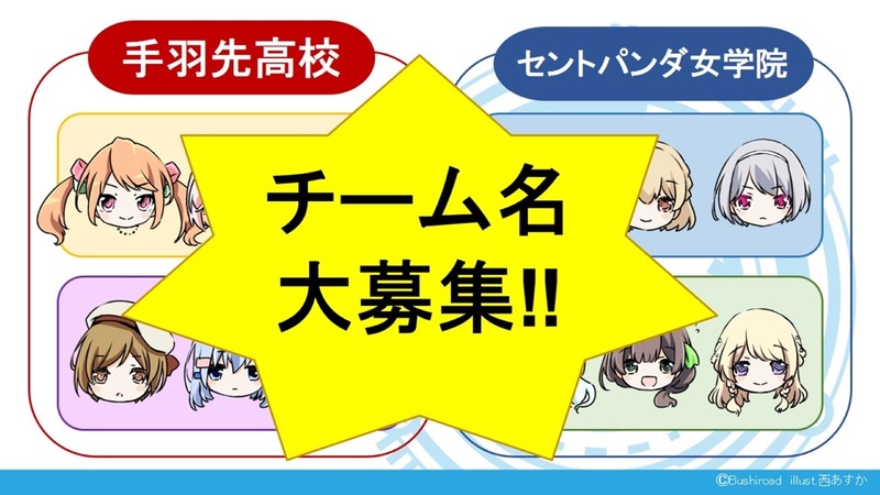 それぞれのチーム名を募集中