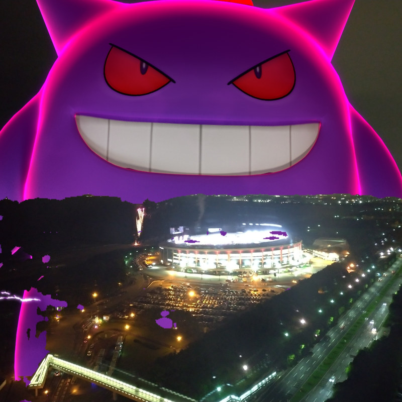 夜は黒っぽい「ポケモン」（「ゴーストタイプ」や「あくタイプ」）がよく出現するのかもしれない