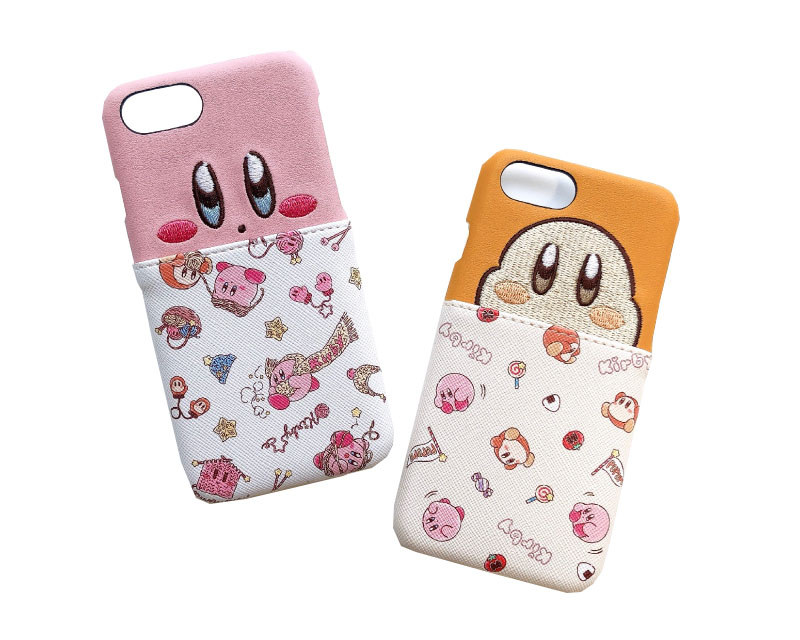 ポケット付きiPhoneケース 6/7/8（twinkle knit/sunny pupupu picnic）/各2,800円（税別）