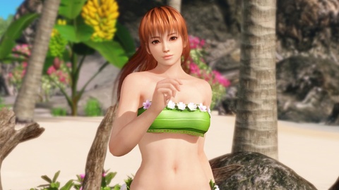 危ない！ 葉っぱがはがれそう！ 「DEAD OR ALIVE Xtreme 3 Scarlet」に