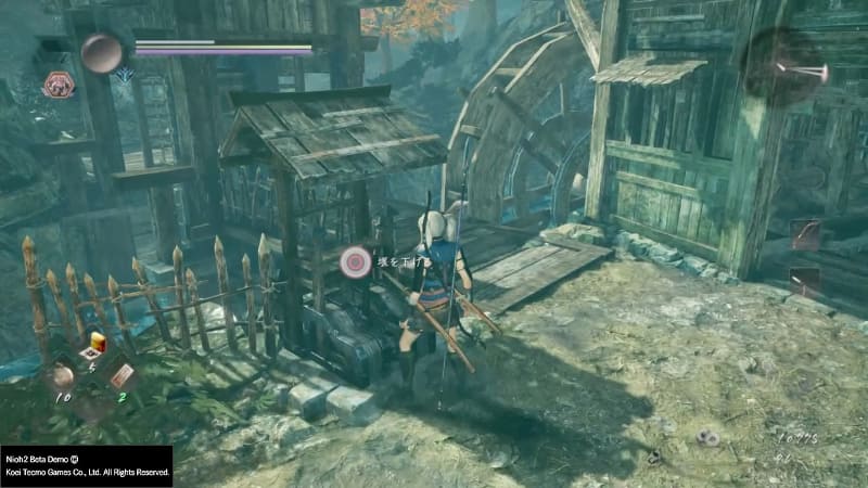 ボス戦の前に、セーブポイントへのショートカットを発見！本作では心が折れる寸前で社を見つけることが多く、絶妙なマップ配置に何度も救われた