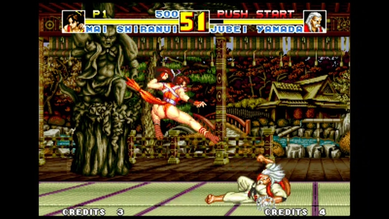 登場するキャラクターも個性的。中でも過激なビジュアルで衝撃を与えた不知火舞は、格ゲーをプレイしない人でも1度は見たことがあるのではなかろうか