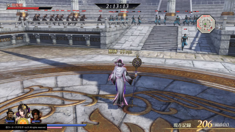 戦国無双の武将が特殊アイテム「怒涛」を使うと雑魚兵へのダメージ増加