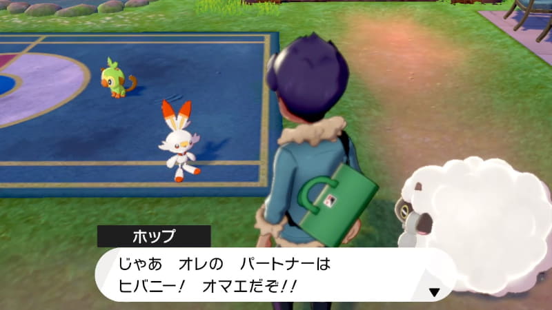 どうせ後出しジャンケン……と思ったら、まさかの水に弱い「ヒバニー」を選択したホップ。あれ？なんて優しい世界？