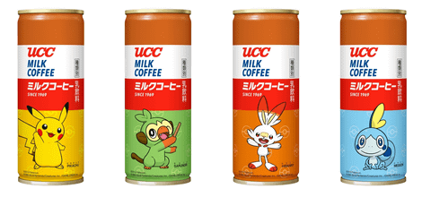 ポケモン ２缶 カファレル1缶 空き缶 UCC ミルクコーヒー」生誕50年を記念して「ポケモン」とコラボ