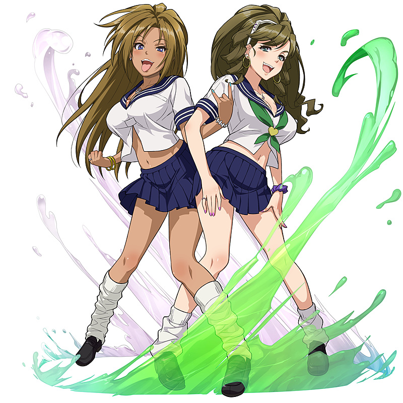 「白石マナツ」（左）と「緑川ゆず」（右）