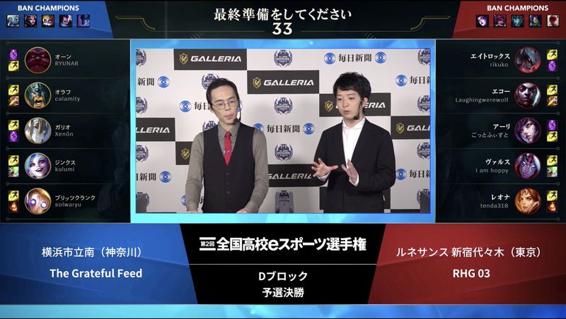 両チームのBan＆Pick