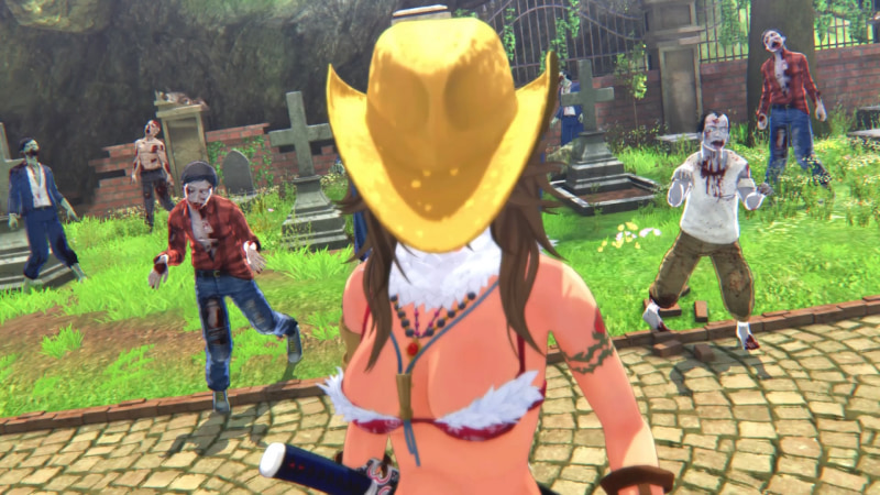 ビキニ美女に迫るゾンビの群れ……血みどろの物語が、いま幕を開ける