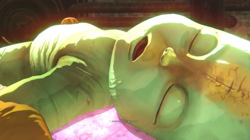 存在感がすんごい赤ん坊タイプの屍霊。頼むから起きてくれるなよ……