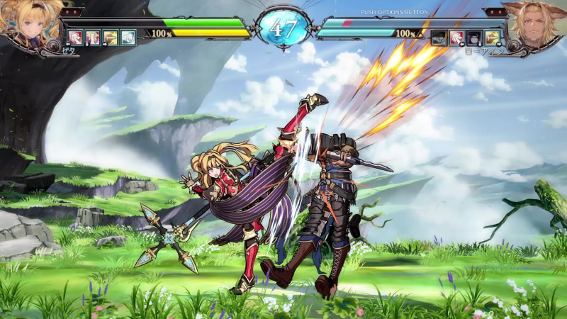 駆け引きを熱くする、投げや中段攻撃もしっかりあり。簡単操作ながら本格的な格闘ゲームとなっている